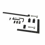 Beschlags-Set für Plus Country breites Einzeltor schwarz 150 x 98 cm