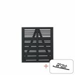 Plus Silence Einzeltor schwarz 100 x 110 cm mit Beschlägen schwarz