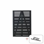 Plus Silence Einzeltor schwarz 100 x 140 cm mit Beschlägen schwarz