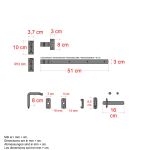 Daten zu Beschlags-Set für Plus Silence Einzeltor schwarz 100 x 140 cm