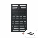 Plus Silence Einzeltor schwarz 100 x 170 cm mit Beschlägen schwarz