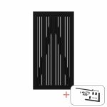 Plus Tangent Einzeltor Sichtschutztüre schwarz 95 x 180 cm mit Beschlägen schwarz