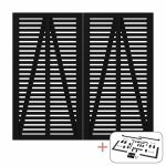 Plus Harmoni Doppeltor schwarz 200 x 180 cm mit Beschlägen schwarz