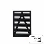 Plus Tokyo Einzeltor schwarz 100 x 140 cm mit Beschlägen schwarz