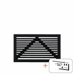 Plus Tokyo Breites Einzeltor schwarz 150 x 90 cm mit Beschlägen schwarz