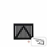 Plus Sendai Gartentüre Einzeltor schwarz 100 × 80 cm mit Beschlägen schwarz