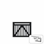 Plus Linea Einzeltor schwarz 100 x 80 cm mit Beschlägen schwarz