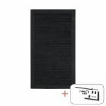 Plus Plank Einzeltür 100 x 163 cm PEFC schwarz mit Beschlägen schwarz