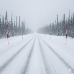 Finodan Schneehöhenmesser Schneeleitstab SP143 - 143 cm - 3er Set im Einsatz