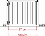 Plus Basic Gartentüre schwarz 100 x 85 cm die Abmessungen