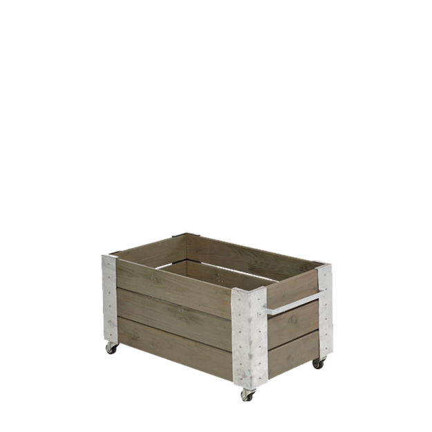 Plus Cubic rollender Blumenkasten 87 x 50 x 45 cm graubraun