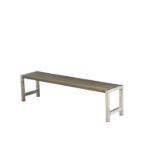 Plus Rückenlehne Kiefer-Fichte graubraun für Plankenbank mit Beschlag 177 cm
