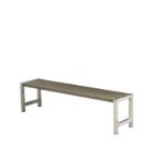 Plus Rückenlehne Kiefer-Fichte graubraun für Plankenbank mit Beschlag 166 cm