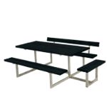 Plus Anbausatz komplett für Basic Picknicktisch Kiefer-Fichte schwarz 77 cm