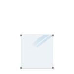 Plus Verbundglaszaun 8mm satiniert 90 x 91 cm für runde Pfosten