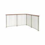 Plus Basic Geländersystem 90 x 98 cm mit Mahagoni handlauf freigestellt