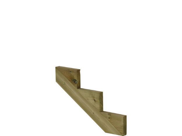 Plus Treppenwange 3-stufig Kiefer druckimprägniert 75 x 51 cm