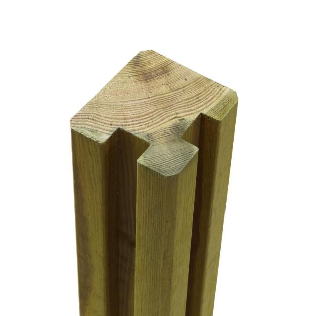Plus Eckpfosten Profilpfosten 2 Nut 9 x 9 x 268 cm NTRA PEFC druckimprägniert
