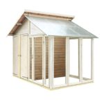 Plus Gerätehaus Gewächshaus mit Glasanbau 316 x 216 x 285 cm