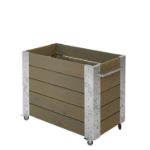 Plus Cubic rollender Blumenkasten 87 x 50 x 70 cm graubraun