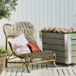 Plus Cubic rollender Blumenkasten 87 x 50 x 70 cm graubraun als Werbeträger oder dekorative Terrassen-Möbel