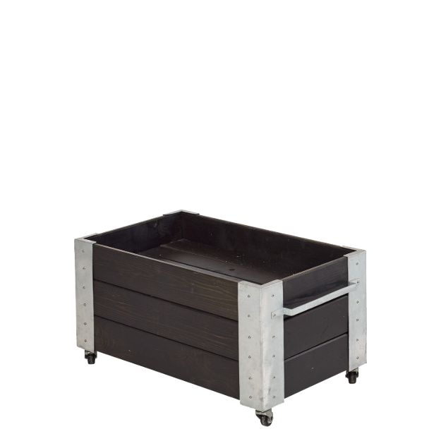 Plus Cubic rollender Blumenkasten 87 x 50 x 45 cm schwarz