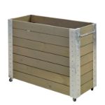 Plus Cubic rollender Blumenkasten 120 x 50 x 95 cm graubraun