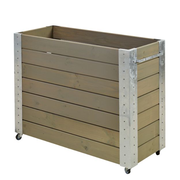 Plus Cubic rollender Blumenkasten 120 x 50 x 95 cm graubraun