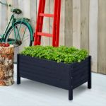 Plus Pflanzkasten Blumenkasten mit Füßen 88 x 39 cm schwarz Terrasse und Garten