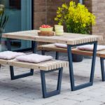 Plus Siesta Lounge Tisch 138 cm für Draussen Sitzgruppe casual für garten und Terasse