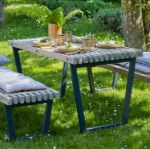 Plus Siesta Lounge Tisch 138 cm für Draussen Sitzgruppe casual für Gastronmie und Privatgarten