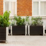 Plus Cubic rollender Blumenkasten 120 x 50 x 70 cm schwarz schöner Pflanzkasten für Heim, garten, Gastronomie, Ladengeschäft Ambiente als Raumtrenner oder für gutes Aussehen