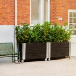 Plus Cubic rollender Blumenkasten 120 x 50 x 70 cm schwarz schöner Pflanzkasten für Heim, garten, Gastronomie, Ladengeschäft Ambiente als Raumtrenner oder für gutes Aussehen