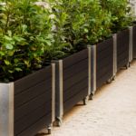 Plus Cubic rollender Blumenkasten 120 x 50 x 70 cm schwarz schöner Pflanzkasten für Heim, garten, Gastronomie, Ladengeschäft Ambiente als Raumtrenner oder für gutes Aussehen