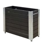 Plus Cubic rollender Blumenkasten 120 x 50 x 45 cm schwarz