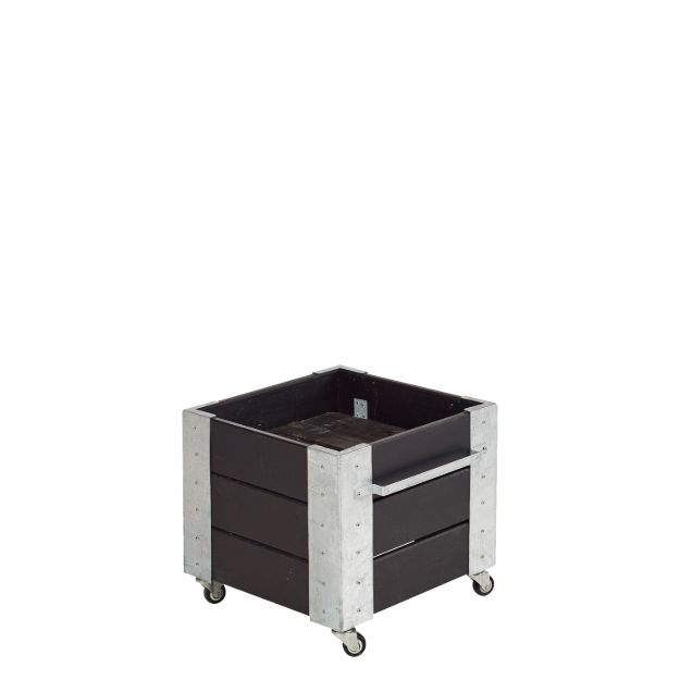 Plus Cubic rollender Blumenkasten 46 x 50 x 45 cm schwarz