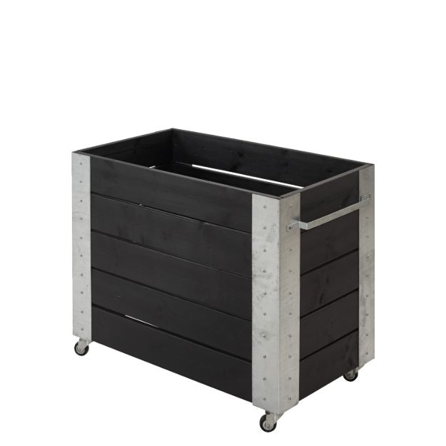 Plus Cubic rollender Blumenkasten 87 x 50 x 70 cm schwarz