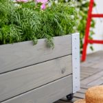 Plus Cubic rollender Blumenkasten 120 x 50 x 45 cm graubraun Pflanzkasten für terrasse und Freigelände. Gerne auch als Outdoor Deko Präsenter für Ladengeschäfte