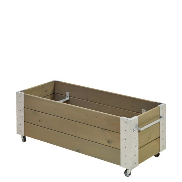 Plus Cubic rollender Blumenkasten 120 x 50 x 45 cm graubraun