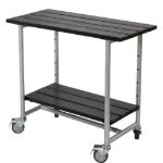 Plus Urban rollbarer Picknick-Pflanztisch-Grilltisch Kiefer-Fichte schwarz 100 cm