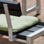 Plus Cafégarnitur mit 2 Rückenlehnen Kiefer-Fichte 127 cm Variante schwarz