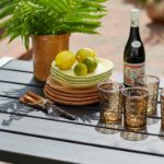 Plus Cafégarnitur mit 2 Rückenlehnen Kiefer-Fichte schwarz 127 cm Sitzgruppe Premium Outdoor kommunal