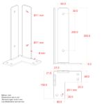 Plus Pfostenträger Pfostenfuss Über-Eck schwarz zum Verbolzen für Holzpfosten 9 x 9 cm das Datenblatt