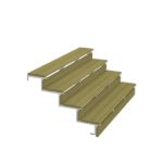 Plus Stahl Treppenwange 4-stufig 103 x 68 cm mit Beschlag fertige gartentreppe