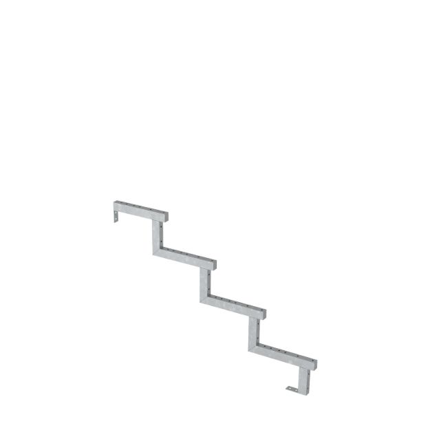 Plus Stahl Treppenwange 4-stufig 103 x 68 cm mit Beschlag