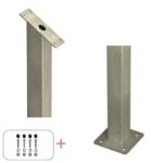 Plus Stahlpfosten quadratisch 34 Grad mit Fuss 4,5 x 4,5 x 87,1 cm für Treppenhandlauf