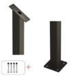 Plus Stahlpfosten quadratisch schwarz 34 Grad mit Fuss 4,5 x 4,5 x 87,1 cm für Treppenhandlauf