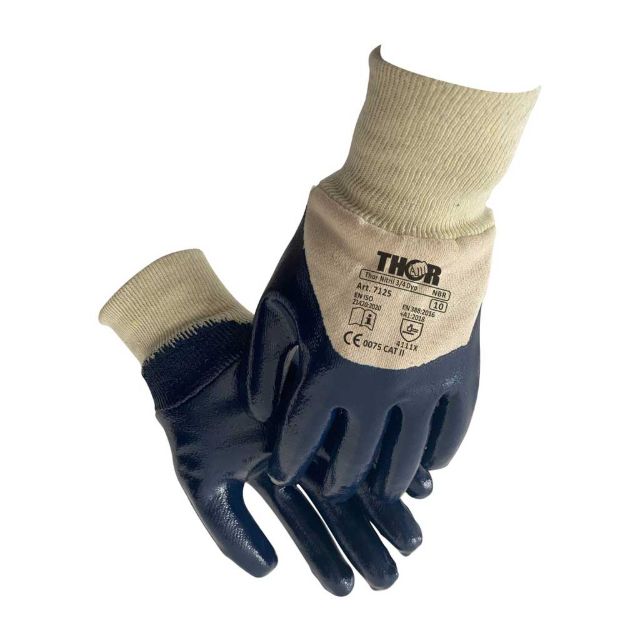 Boisen Safety NBR Nitrilhandschuhe 7125 – Strapazierfähiger Schutzhandschuh Gr 09, L